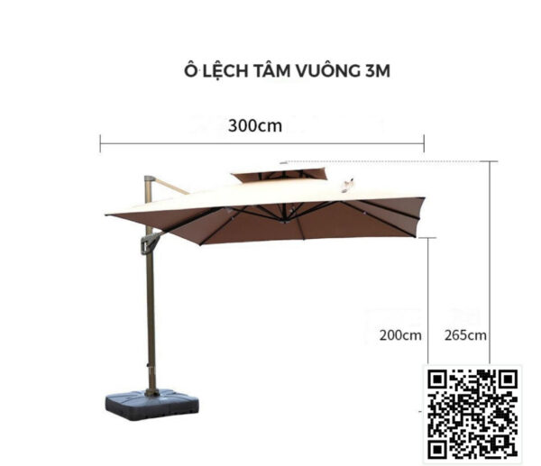 Ô Lệch Tâm Vuông 3m - 2 tầng mái thoáng khí - Hình ảnh 4