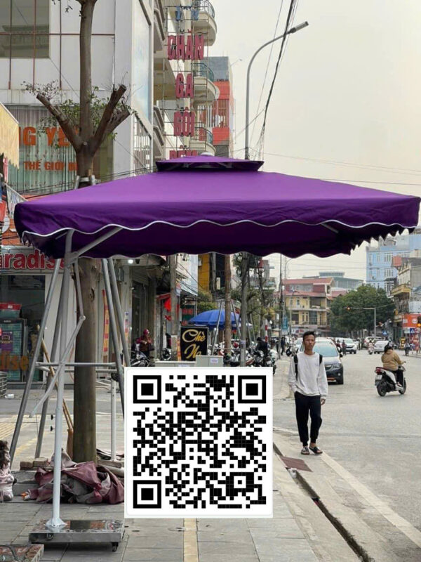 Ô Lệch Tâm Vuông 2m5 Khung Nan Hợp Kim Thép - Hình ảnh 2