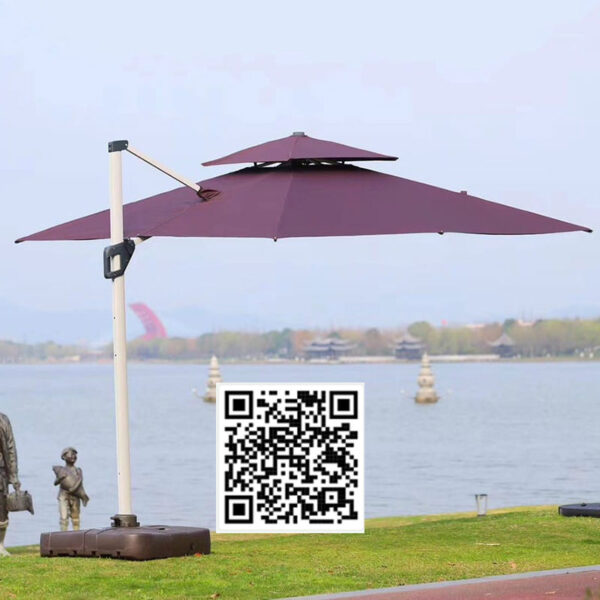Ô Lệch Tâm Vuông 3m Xoay 360 Độ - Khung Nan Hợp Kim Nhôm - Hình ảnh 5