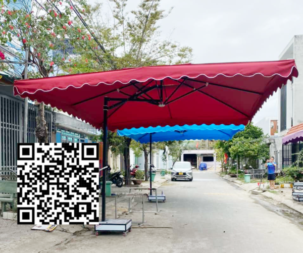 Ô lệch tâm vuông 3m - Giải pháp che nắng ngoài trời cao cấp, bền bỉ, thẩm mỹ - Hình ảnh 3
